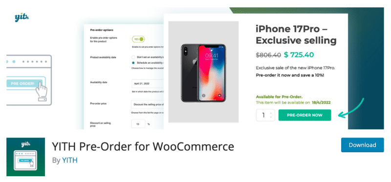 Yith Pre-orders WooCommerce Plugin