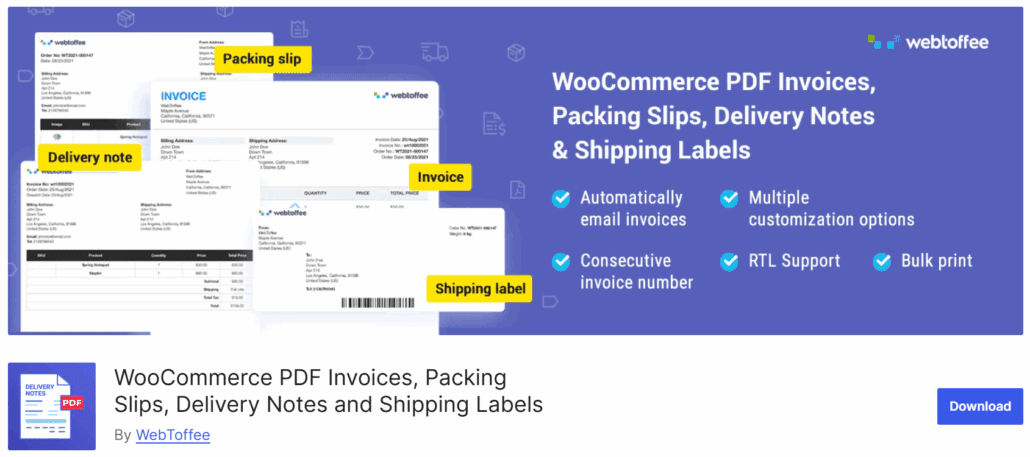 WooCommerce PDF Invoices - Bright Plugins WooCommerce PDF Invoices