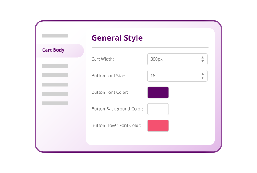 - Bright Plugins floating cart’s Versatile Customization Options