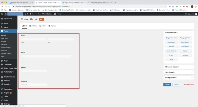 Gravity Forms Edit Entries - Step #6