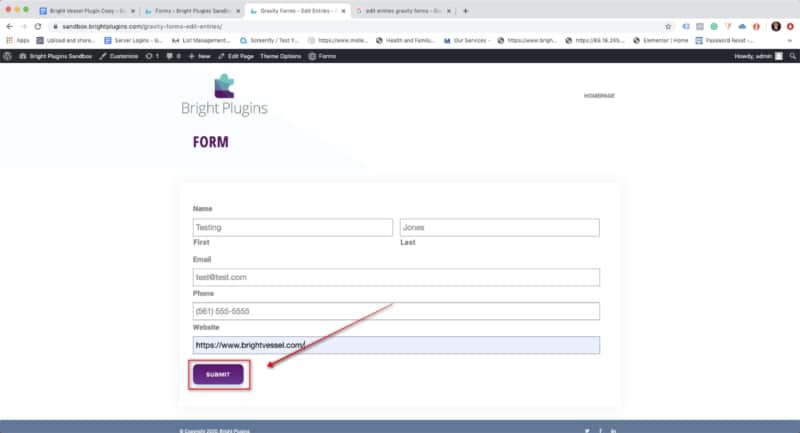 Gravity Forms Edit Entries - Step #7