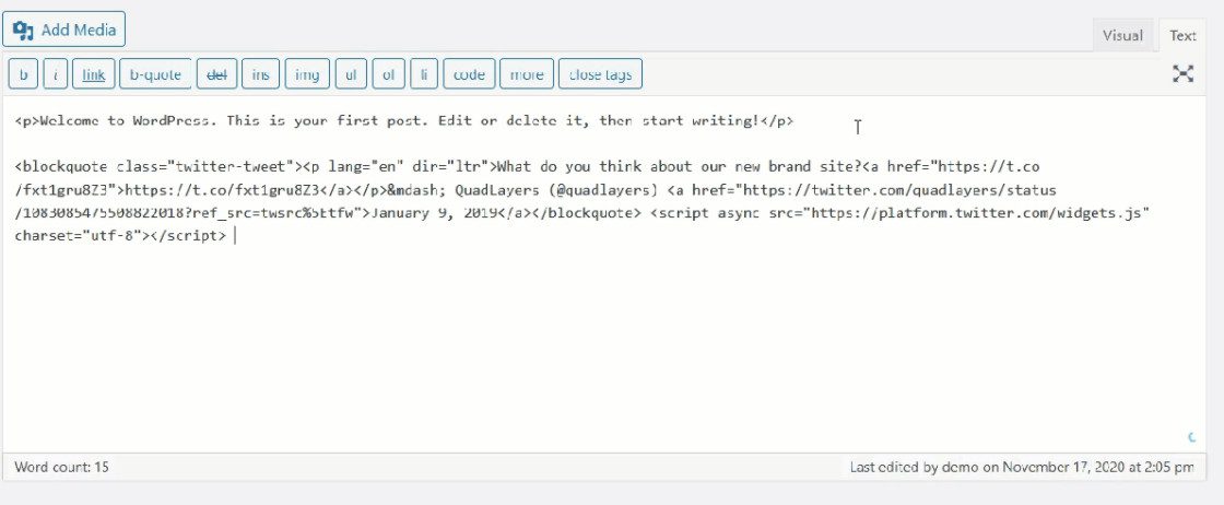 Wordpress Classic Editor