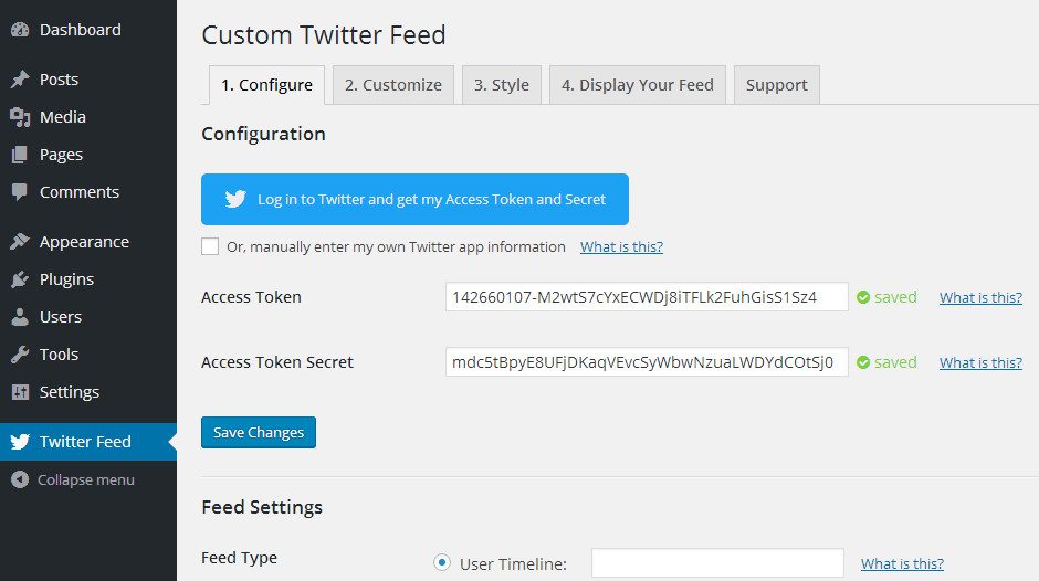 Adding Twitter Feed